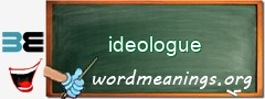 WordMeaning blackboard for ideologue